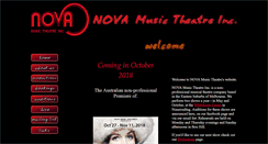 Desktop Screenshot of novamusictheatre.com.au